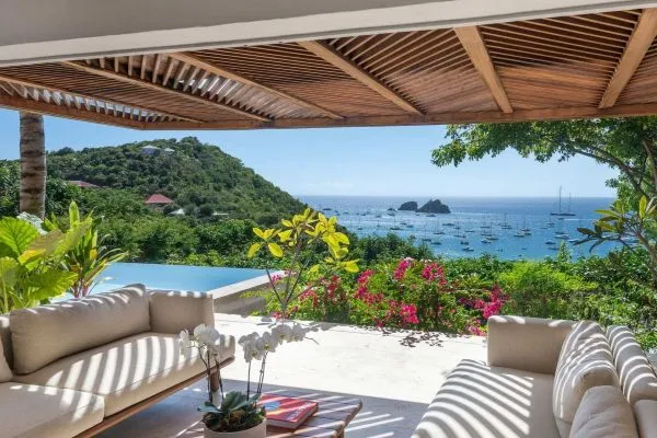 Villa La Bulle, one of the most unique st barts villas for rent with futuristic design and panoramic ocean views.