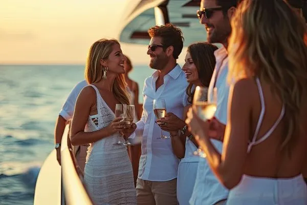Christmas Eve in St Barths organized by a private event planner with elegant décor and exclusive entertainment, in the best Christmas vacation destinations.