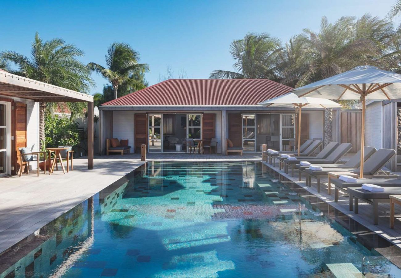 Villa Noah en la playa en St. Barths para 8 personas