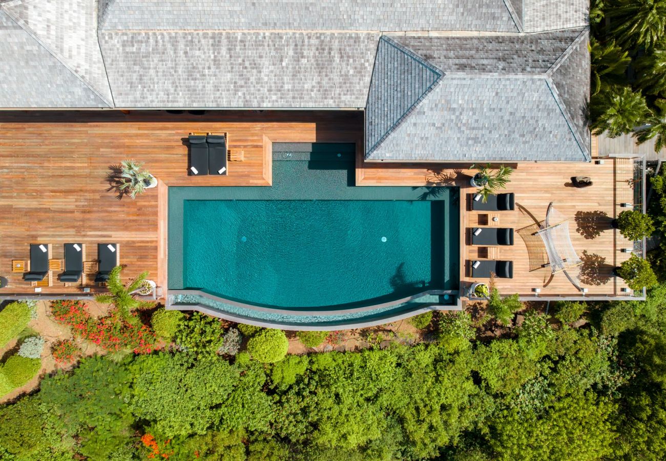 location avec luxueuse piscine privée st barth