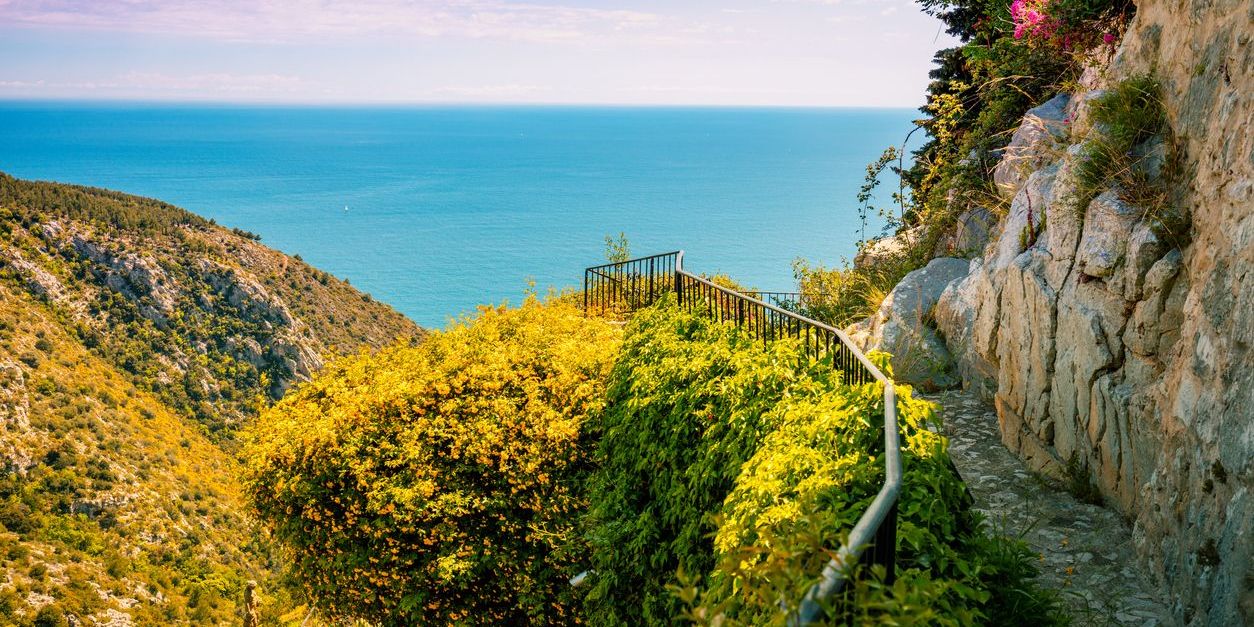 Nietzsche footpath,  Eze village, France.